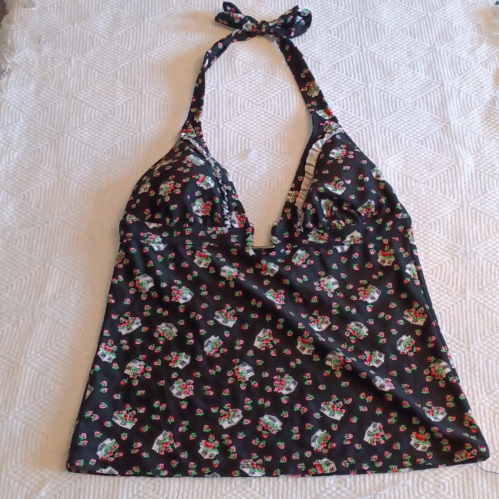 Allen B Brand Bathing Suit Top Size 10 Color Black